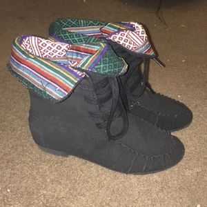 womens size 6 moccasins ankle booties